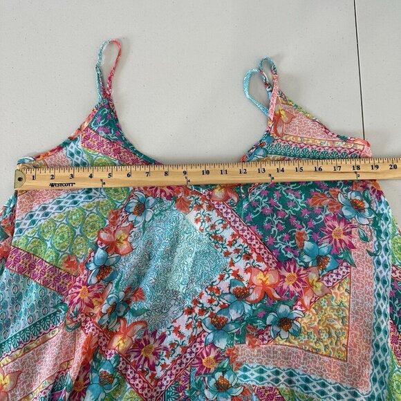 Into the Bleu Swim Cover up Paisley Floral Handkerchief Hem Large - Picture 7 of 9